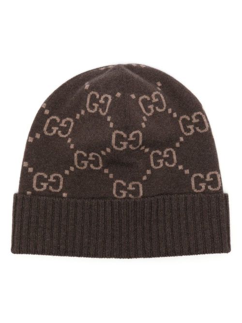 Gg Cashmere Jacquard Hat