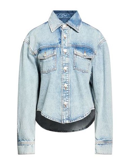 Woman Denim outerwear Blue Size 4 Cotton