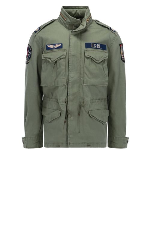 Herringbone field jacket - Green