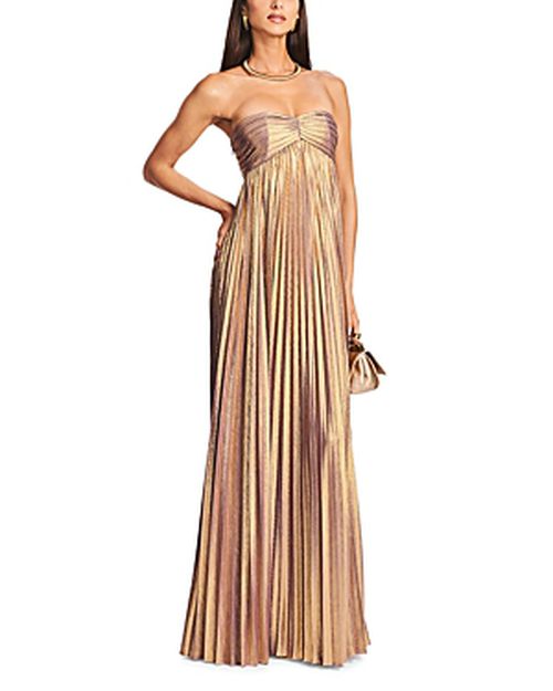 Lyanna Strapless Pleated Gown