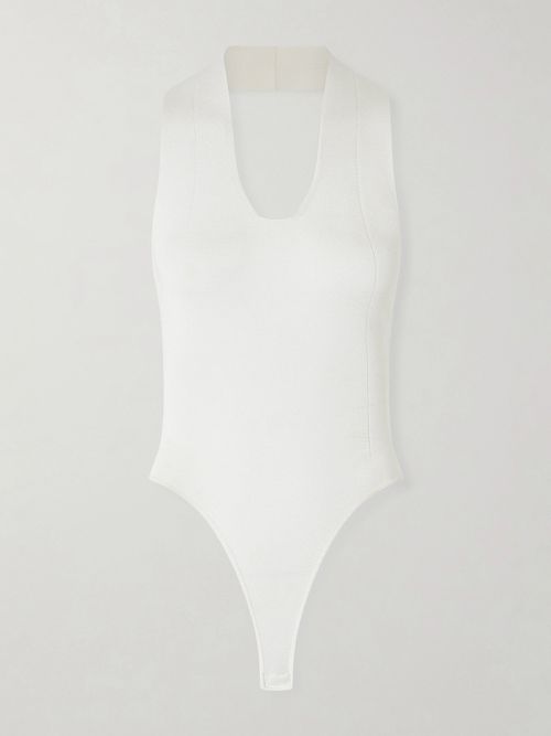 Toto Stretch-knit Halterneck Bodysuit - White