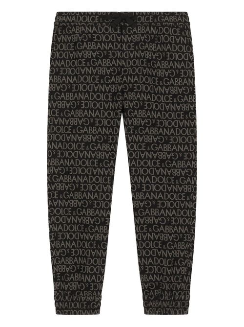Logo-print cotton-blend trousers - Black
