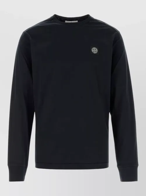 Stone Island - crew neck cotton long sleeve t shirt