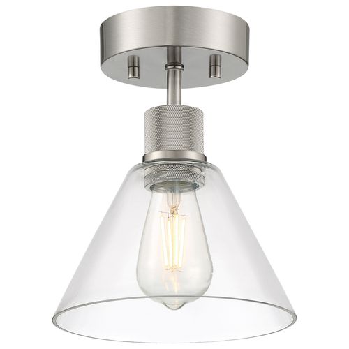 Brushed Steel LED Semi Flush Mount from the Port Nine Martini Collection