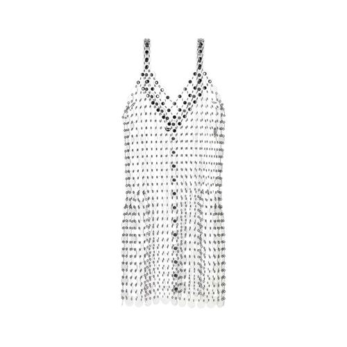 Ladies Transparent Circle Disc Minidress