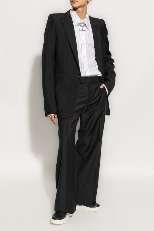Crease Trousers, Men's, Black