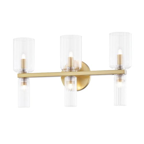 Mitzi Tabitha 3-Light Bathroom Vanity Light in Aged Bra