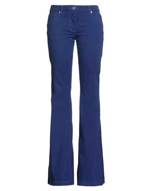 Woman Pants Blue Size 28 Cotton, Elastane