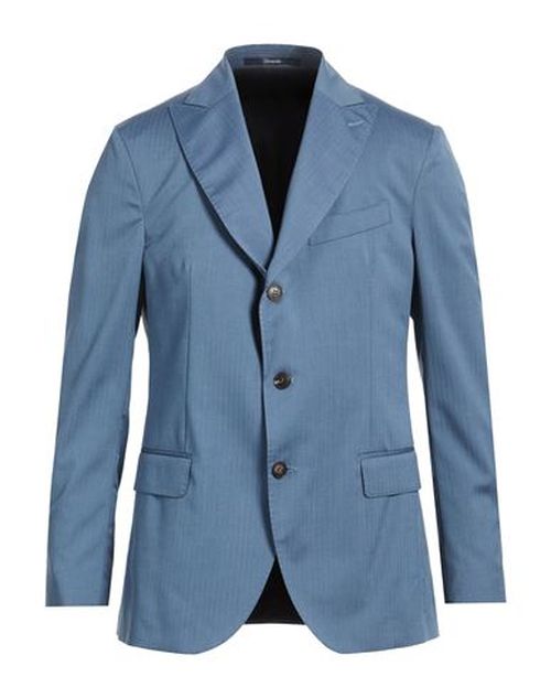Man Blazer Light blue Size 36 Virgin Wool, Cotton, Silk