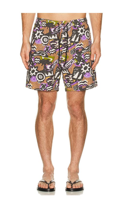 Maui and Sons Molten Jam Short in Brown. L. Also in S, M, XL/1X