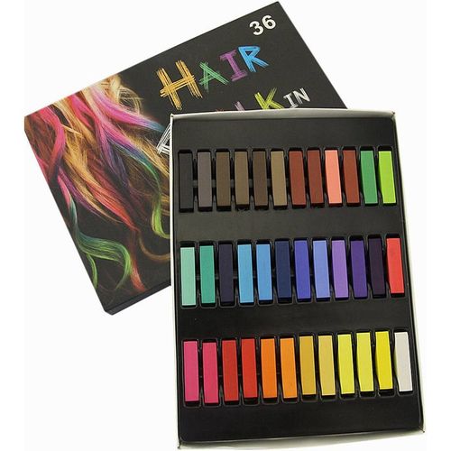 Neel Blue Temporary Hair Chalk Colour Pastel Dye, 36pcs in Colourbeauty