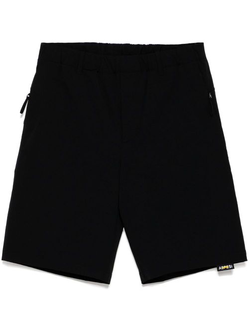 Linen garment dyed shorts - Blue