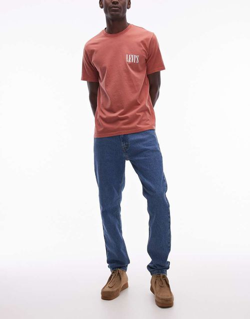 515 slim tapered fit jeans in mid wash-Blue