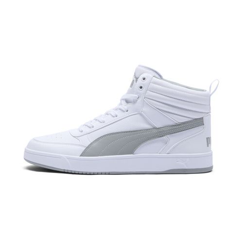 PUMA Dribble Mid Men's Sneakers in White/Smokey Grey, Size 12