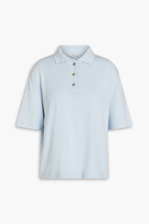 Cotton polo shirt - Blue - M