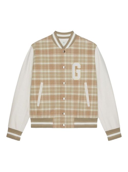 Checked varsity jacket - Neutrals