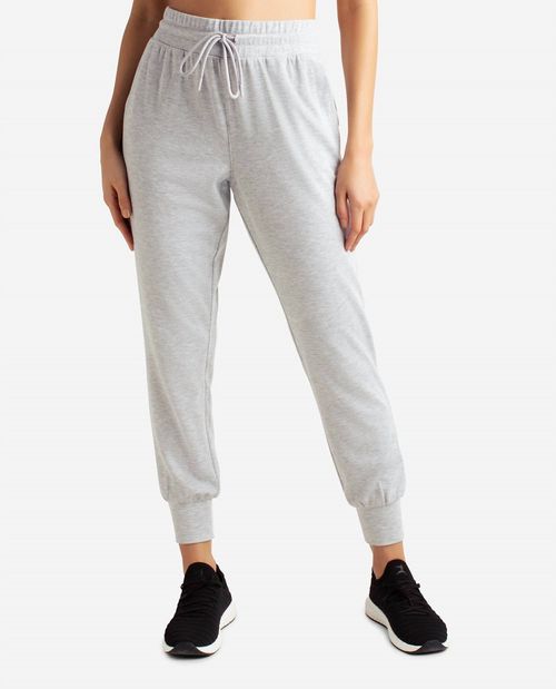 Scuba Double Faced Jogger In Light Heather Grey