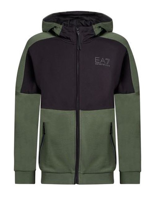 Man Sweatshirt Military green Size M Cotton, Elastane