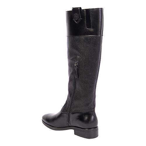 Selpisa Tall Leather/Suede Boot - Black