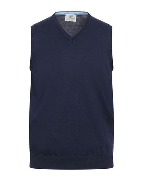 Man Sweater Midnight blue Size 40 Cotton