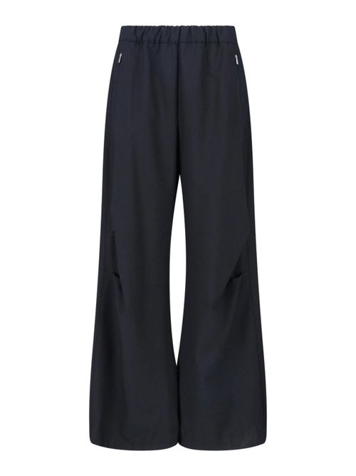 Wide trousers in wool blend