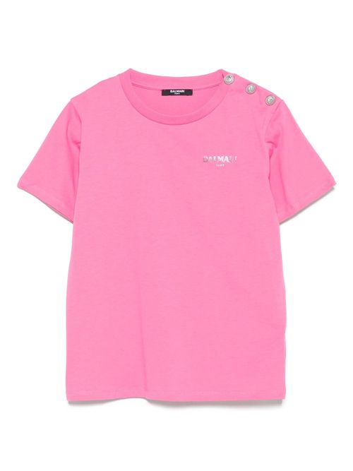Stylish T-Shirt with Decorative Gold Buttons - FW25