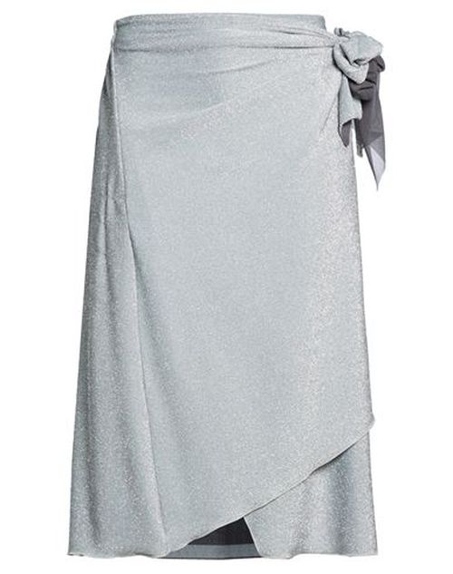 Pièce. Piece Of White Woman Midi skirt Silver Size 8 Polyamide