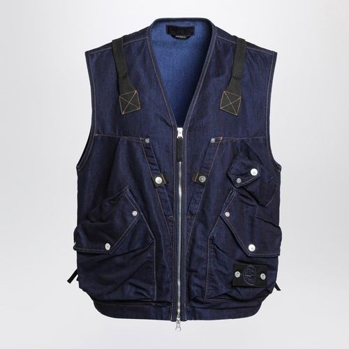 Logo Patch Zipped Vest