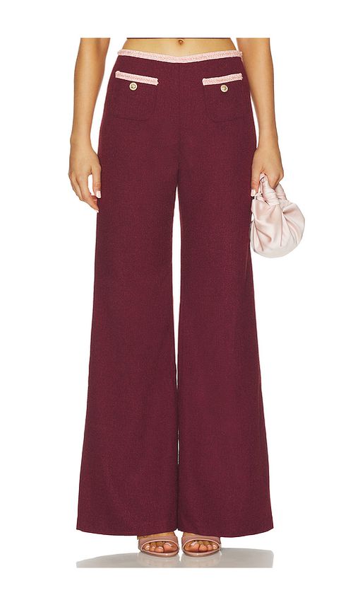 Amanda Uprichard x REVOLVE Windsor Pant in Wine & Baby Pink. XL also in L, M