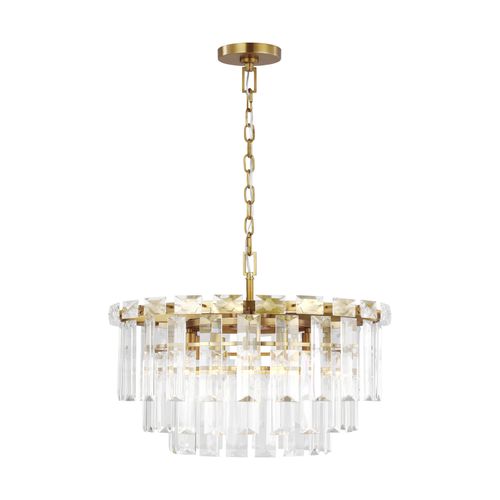 Arden 10-Light Chandelier in Burnished Brass by Chapman & Myer