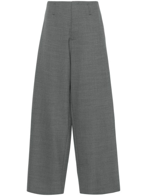 Wide-leg tailored trousers - Grey
