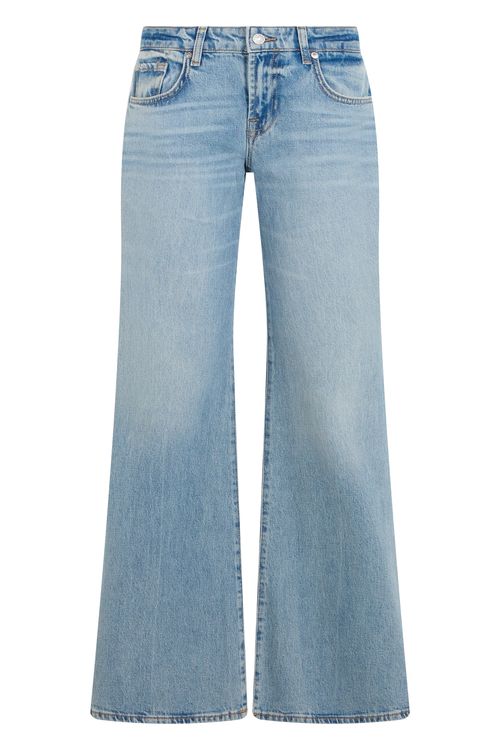 Cotton Denim Palazzo Jeans for Women with Wide-Leg Fit