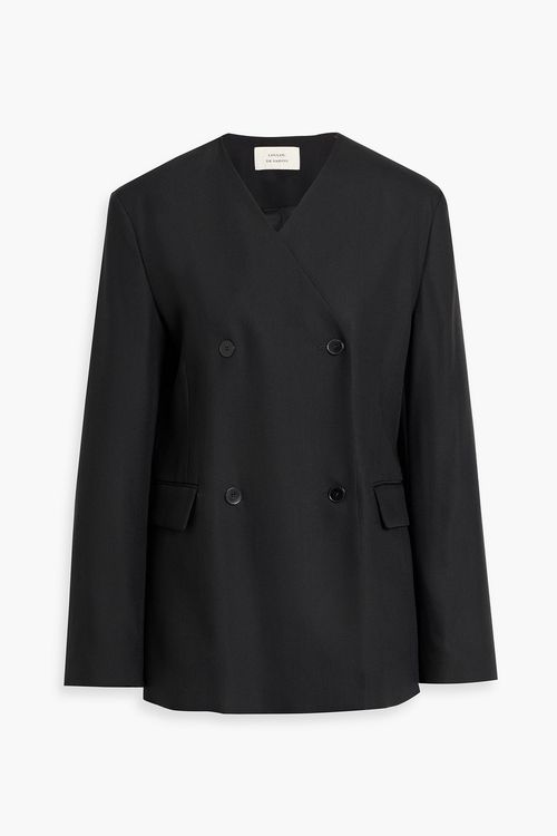 Munro double-breasted twill blazer - Black - FR 42