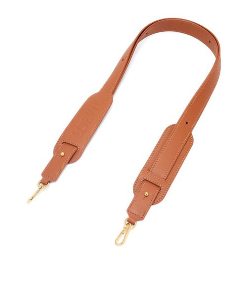 Leather Padded Logo Bag Strap