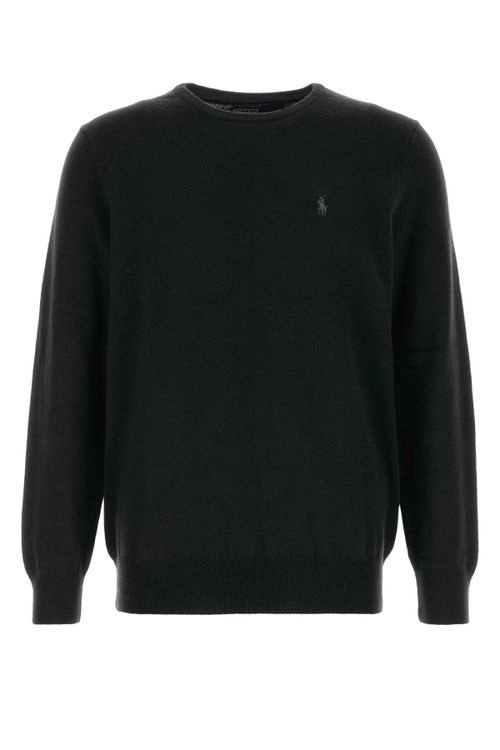 Wool Crewneck Sweater — Black