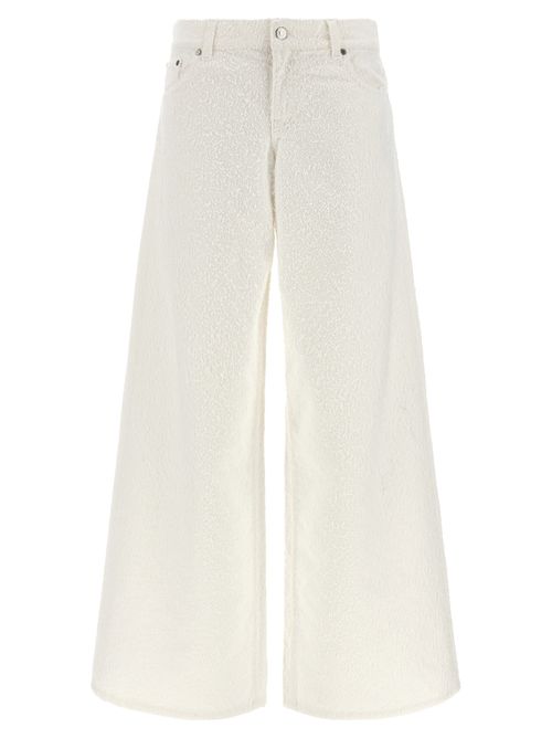 Boucle Cotton Jeans — White