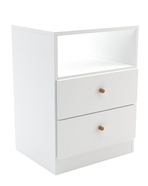 Mid-Century 2 Drawer Nightstand