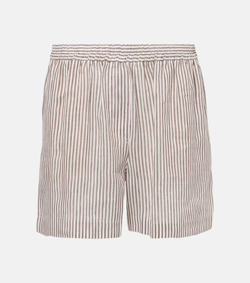 Linen and silk Bermuda short