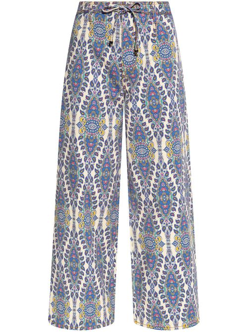 Paisley-print trousers - Neutrals