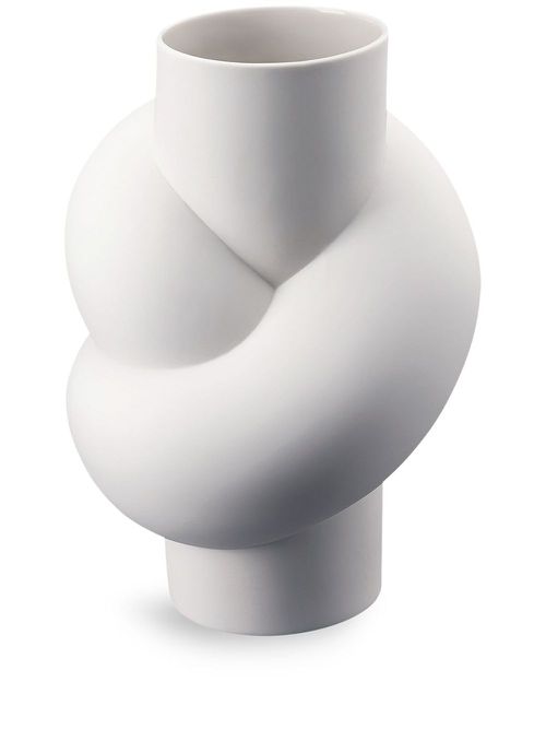 Node porcelain vase - White