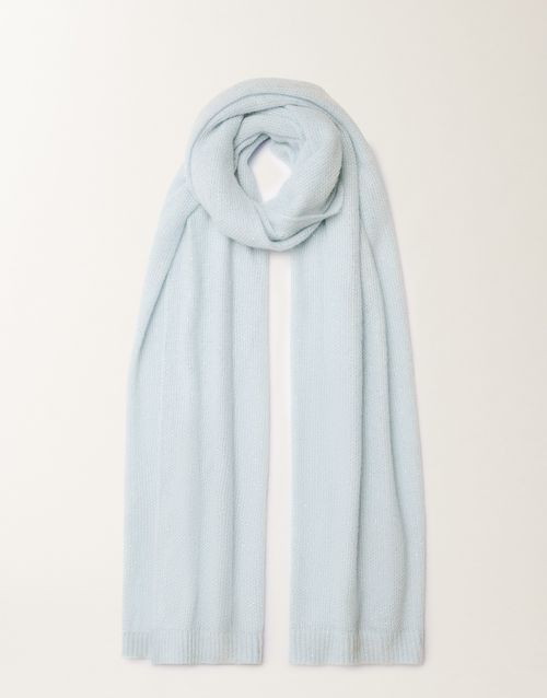 Mohair scarf with micro sequins, aqua