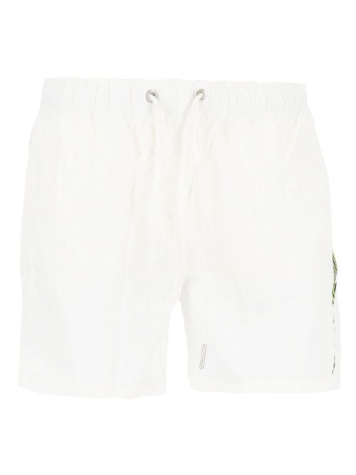 Graphic-print swim shorts - White