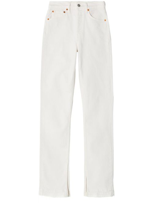 High-waisted skinny jeans - White