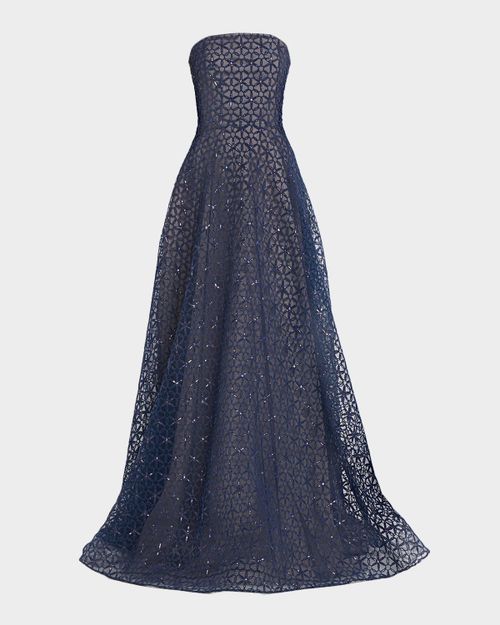 Strapless Cording Gown