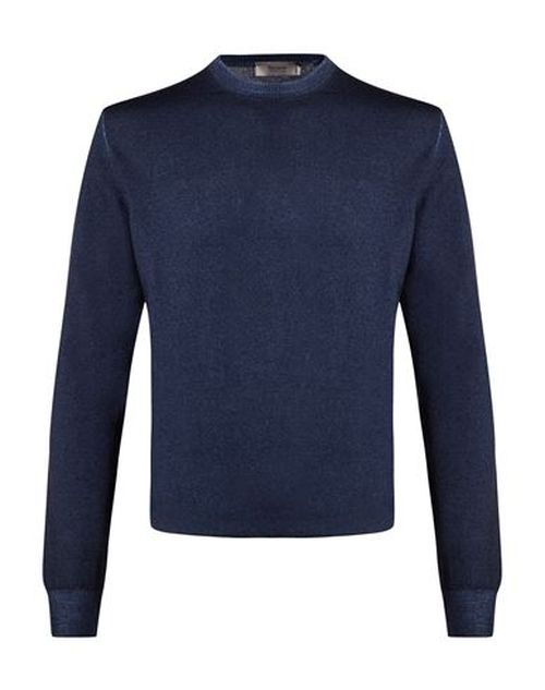 Man Sweater Navy Size 44 Merino Wool