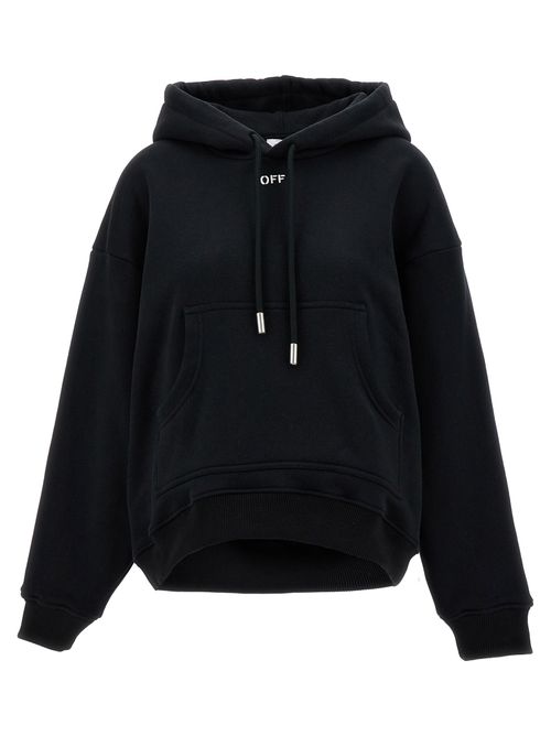 Cotton Logo Hoodie — Black