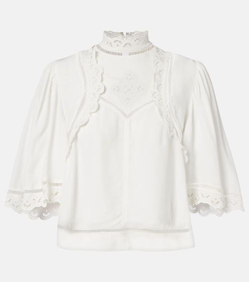 Frany broderie anglaise crêpe top