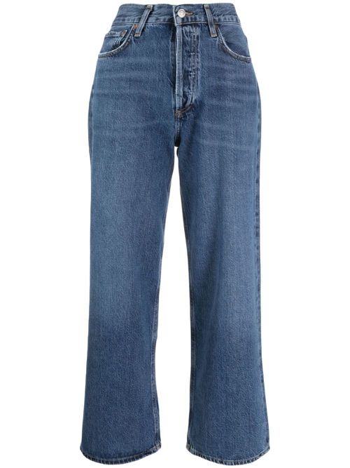 Ren Jean high-rise cropped jeans - Blue