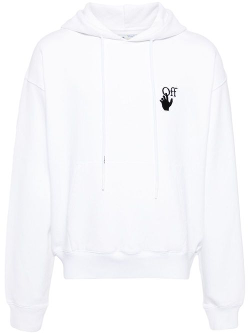Graphic-print cotton hoodie