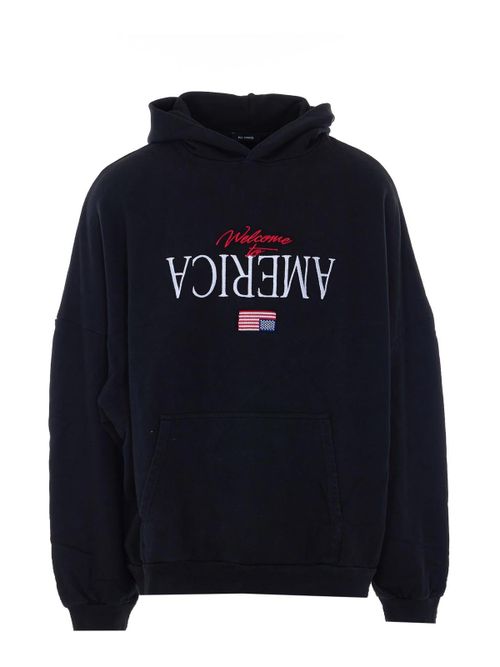 Black Welcome To America Hoodie